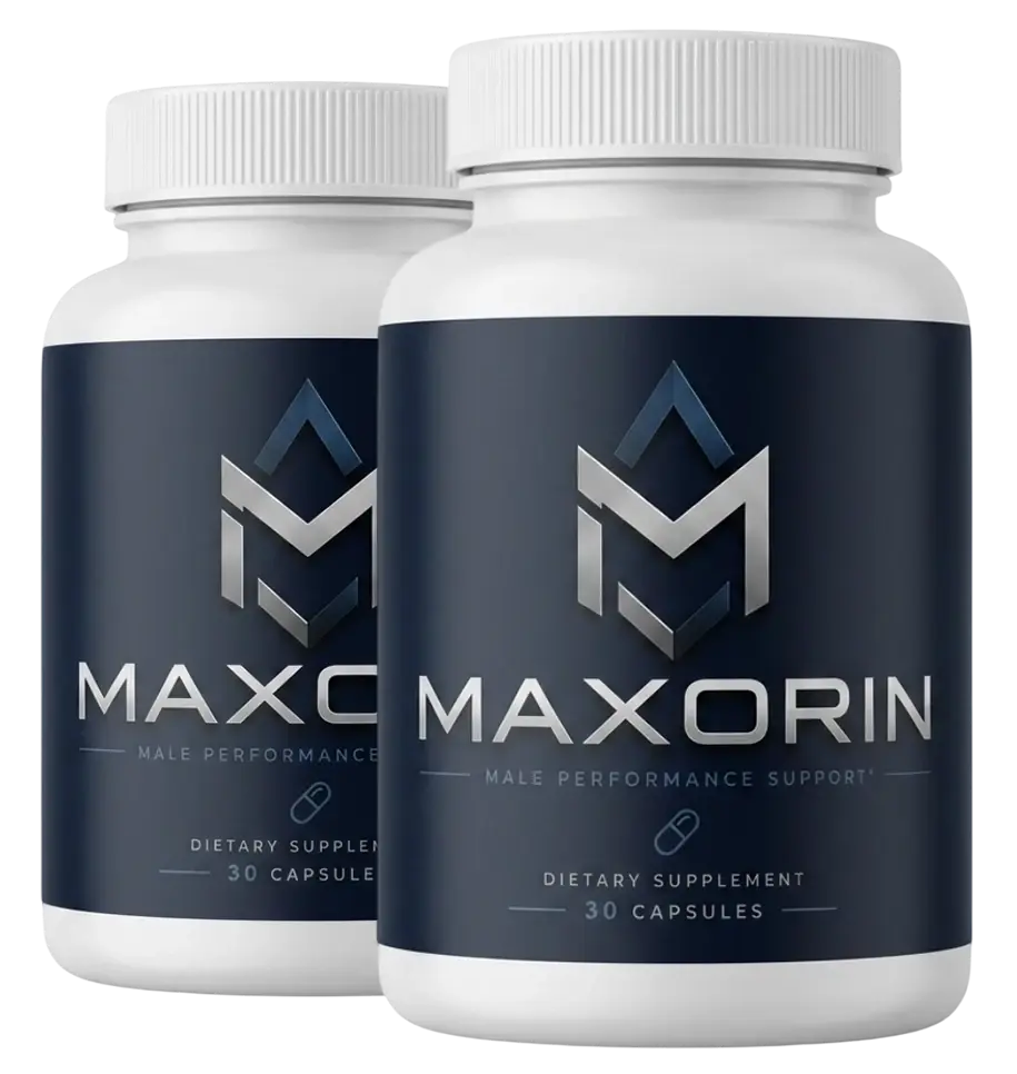Maxorin male performance support capsule bottles