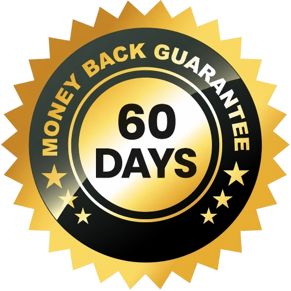 60 day money back guarantee seal